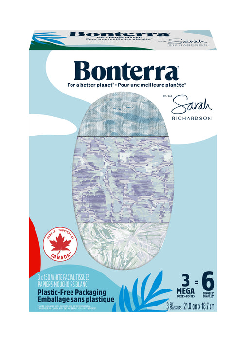 Bonterra - Facial Tissues Mega, 3 Count