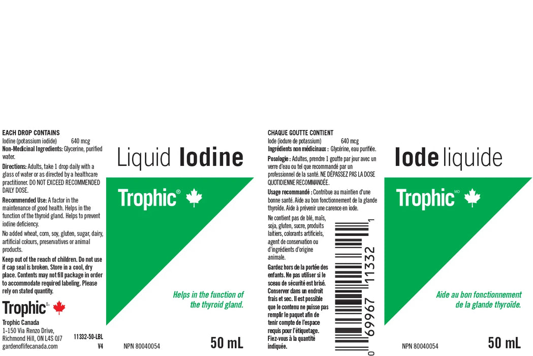 Trophic - Iodine - Liquid, 50 mL