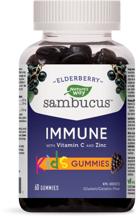 Nature's Way - Sambucus Kids Elderberry Gummies, 60 Gummies