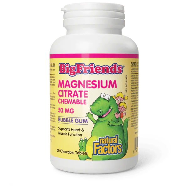 Natural Factors - Big Friends Mag Citrate 50 mg, 60 Count