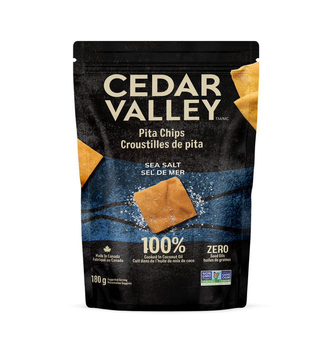Cedar Valley - Pita Chips - Sea Salt, 180 g