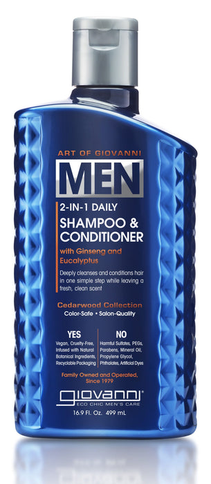 Giovanni - Men's 2-in-1 Daily Shampoo & Conditioner, 499 mL