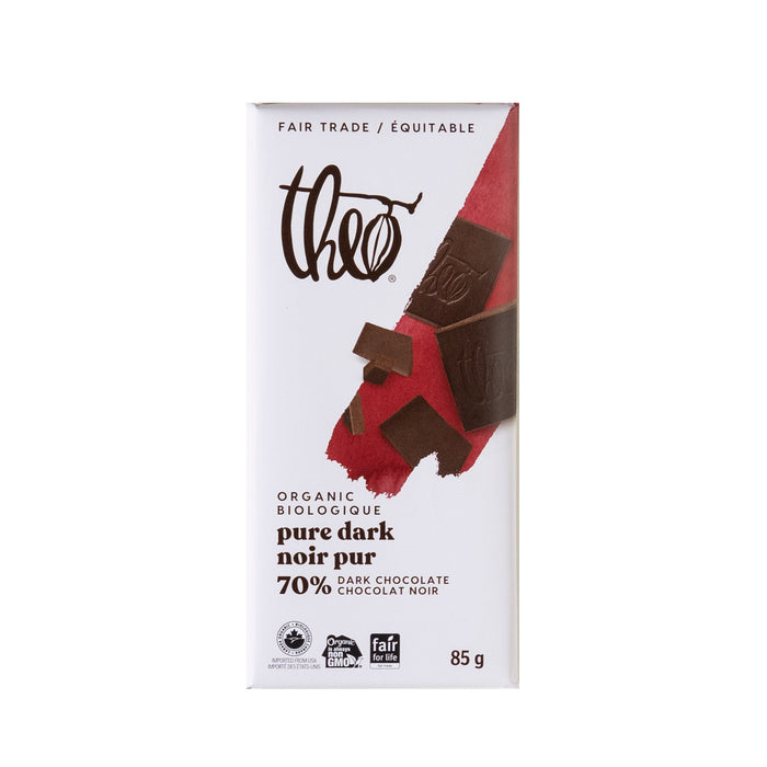 Theo - Dark Chocolate 70%, 85 g