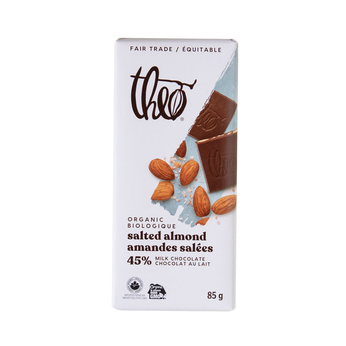 Theo - Milk Chocolate Salted Almond, 85 g