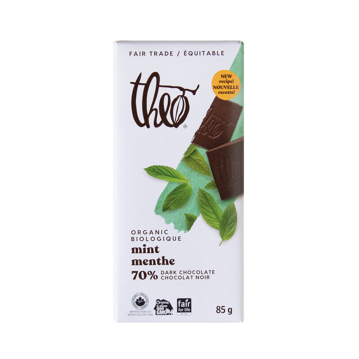 Theo - Dark Chocolate Mint, 85 g