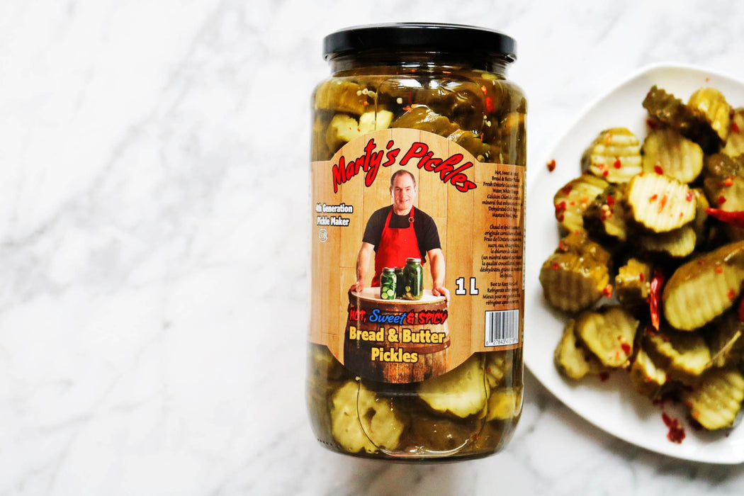 Marty's Pickles - Hot Sweet Spicy Bread & Butter, 1 L
