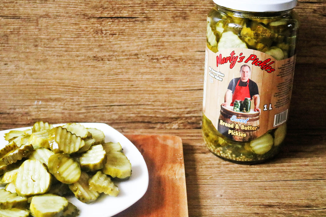 Marty's Pickles - Sweet Bread & Butter Pickles, 1 L