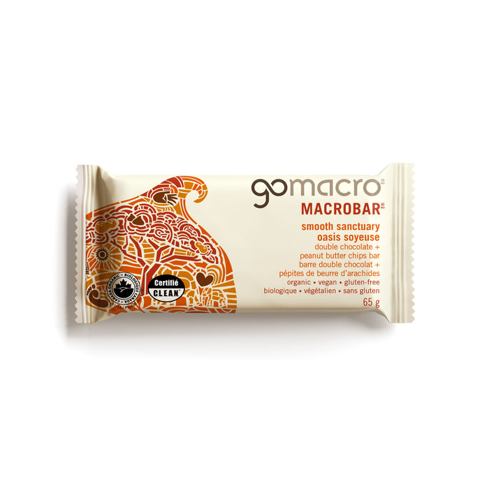 Go Macro Bars - Double Chocolate + Peanut Butter Chips, 65 g