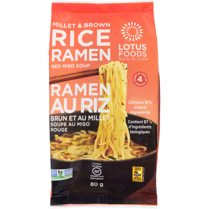 Lotus Rice - Millet & Brown Rice Ramen, 80 g