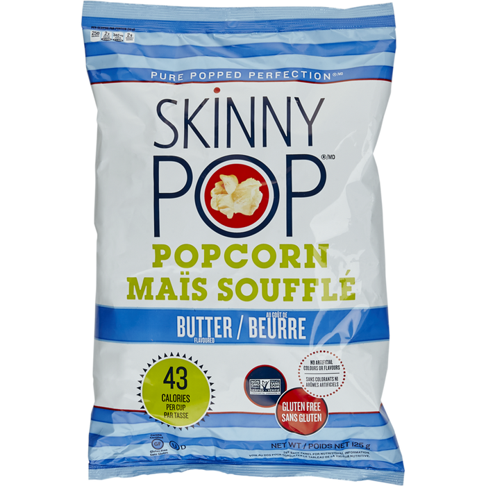 Skinny Pop - Real Butter Popcorn, 125 g