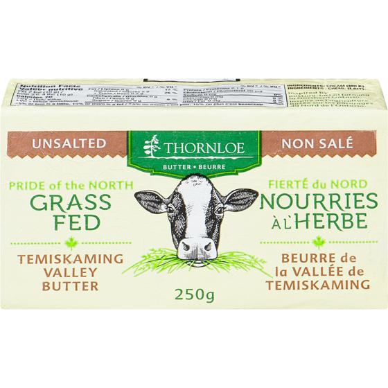 Thornloe - Unsalted Grass Fed Butter, 250 g