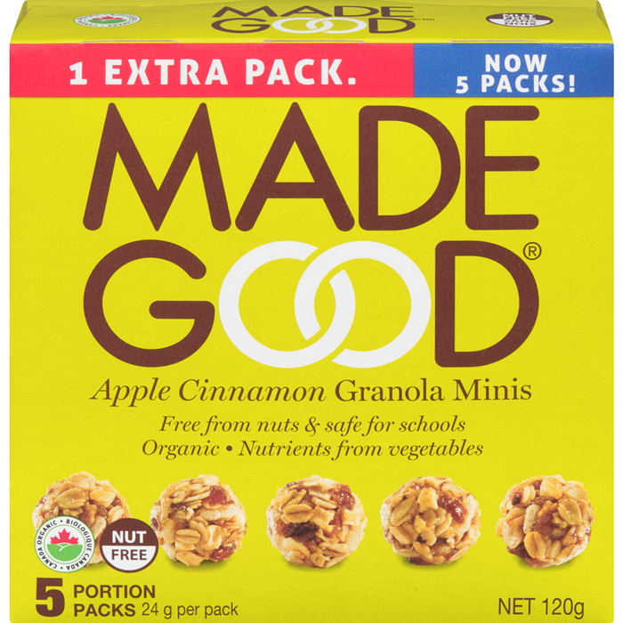 Made Good - Granola Mini - Apple Cinnamon, 5x24 g