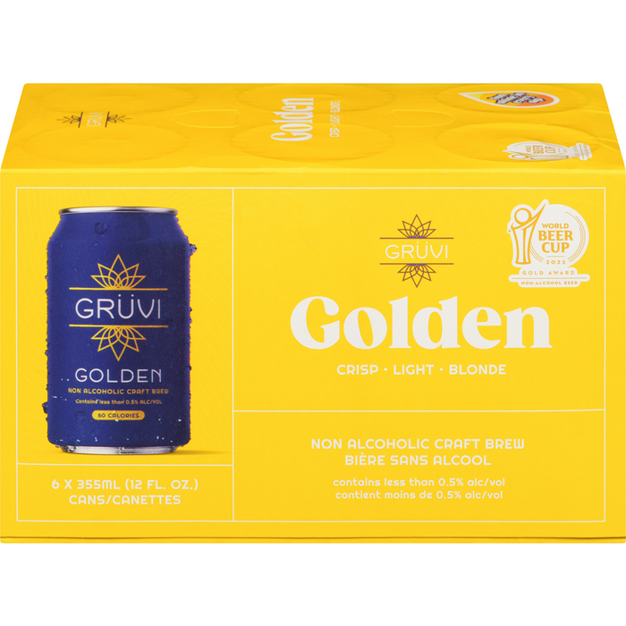 Gruvi - Golden NA Beer, 6x355 mL