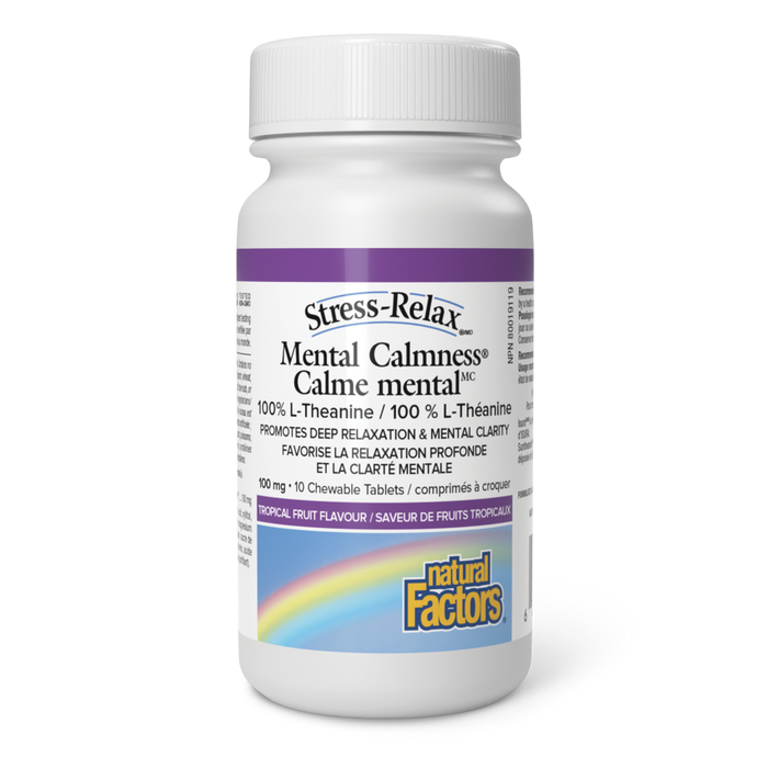 Natural Factors - Stress Relax Mental Calmness, 10 Tablets