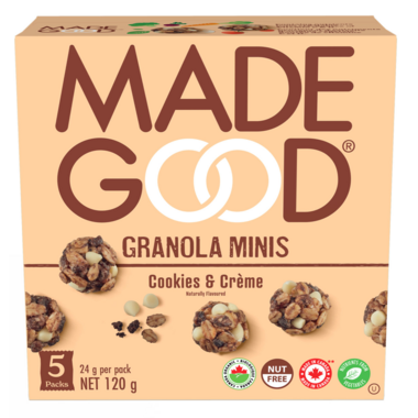 Made Good - Granola Mini - Cookies N Cream, 5x24 g