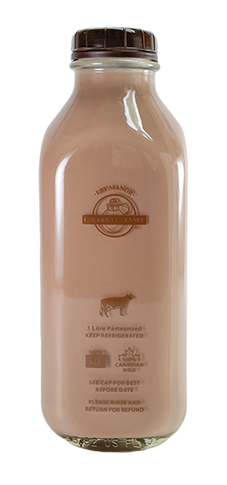 Eby Manor Golden Guernsey - 4% Guernsey Chocolate Milk, 1 L