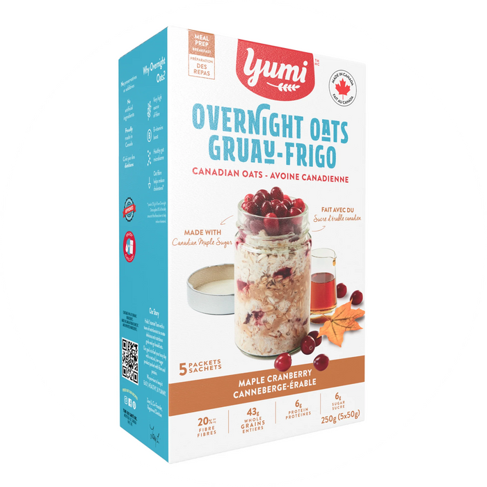 Yumi Organics - Overnight Oats - Maple Cranberry, 250 g