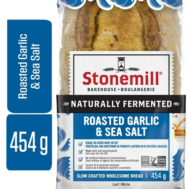 Stonemill Bread - Roasted Garlic and Sea Salt, 454 g