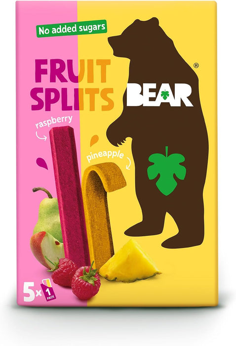 Bear - Fruit Splits Raspberry Pineapple, 5x20 g