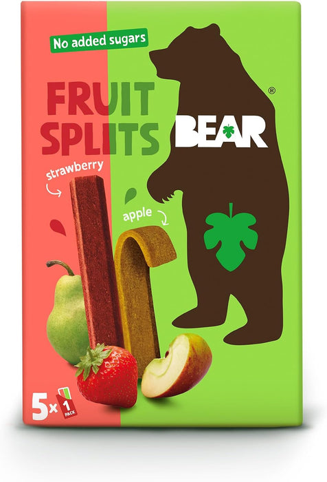 Bear - Fruit Splits Strawberry Apple, 5x20 g