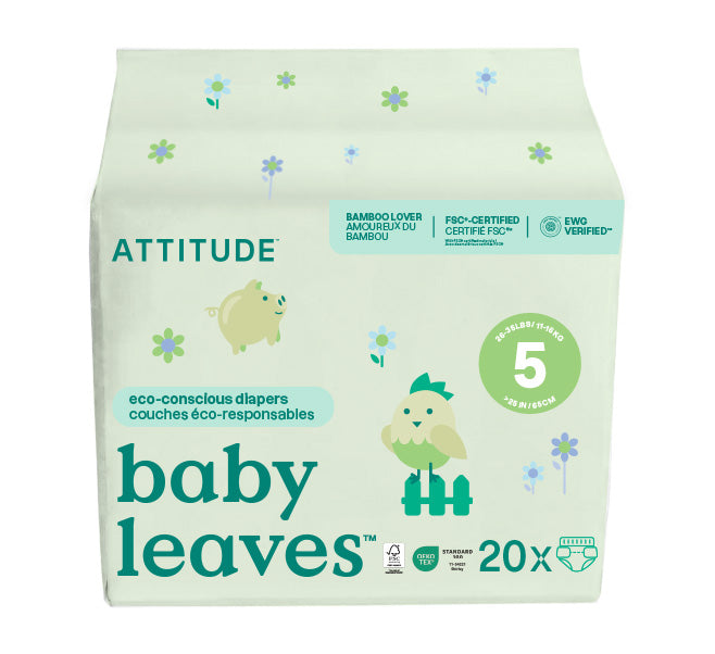 Attitude - Baby Diapers Size 5, 20 Count