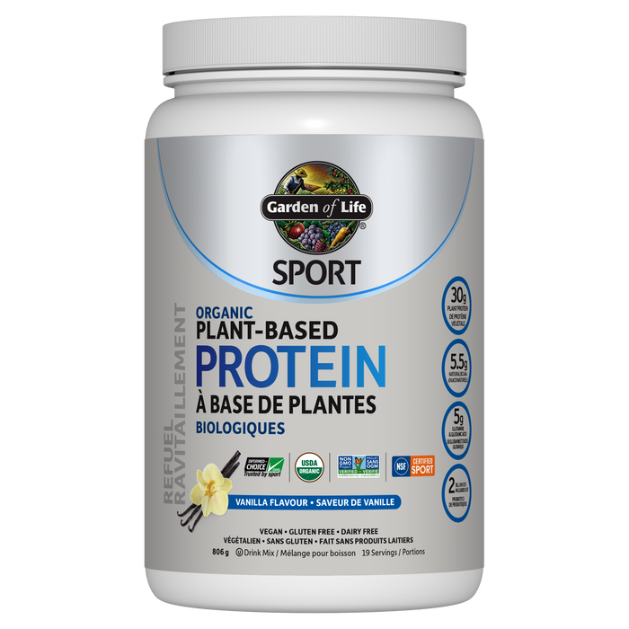 Garden Of life - Sport Organic Plant-based Protein Powder Vanilla, 806 g