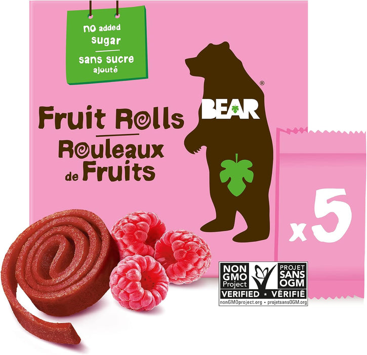 Bear - Fruit Rolls Raspberry, 5x20 g