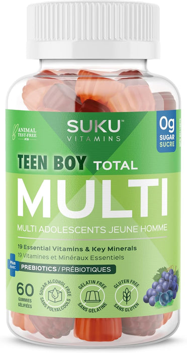 SUKU Vitamins - Teen Boy Total Multi, 60 Gummies