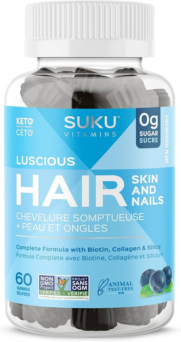 SUKU Vitamins - Luscious Hair, 60 Gummies