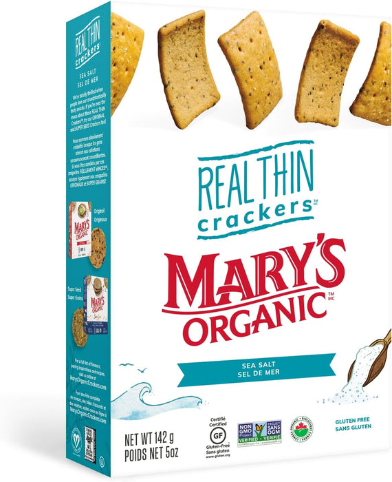 Mary's Organic - Real Thin - Sea Salt, 142 g