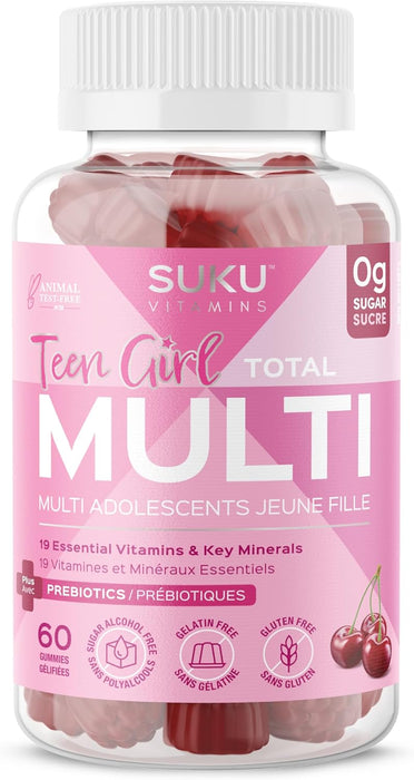 SUKU Vitamins - Teen Girl Total Multi, 60 Gummies