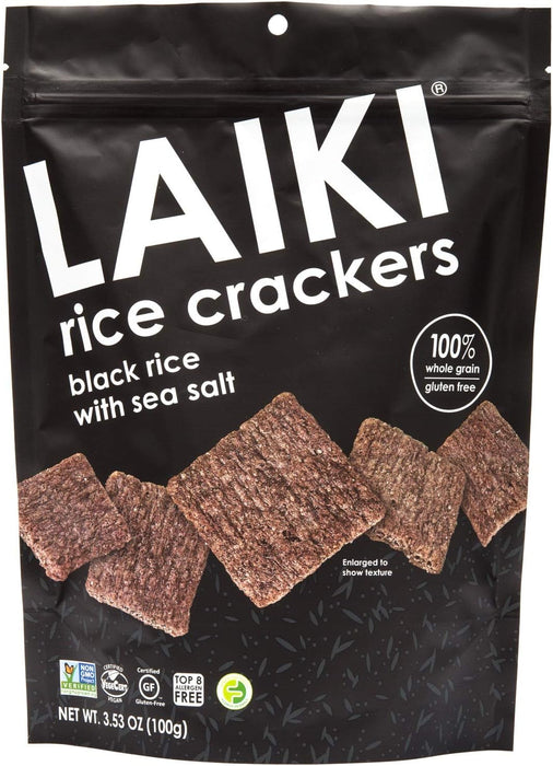 Laiki - Black Rice Crackers, 100 g