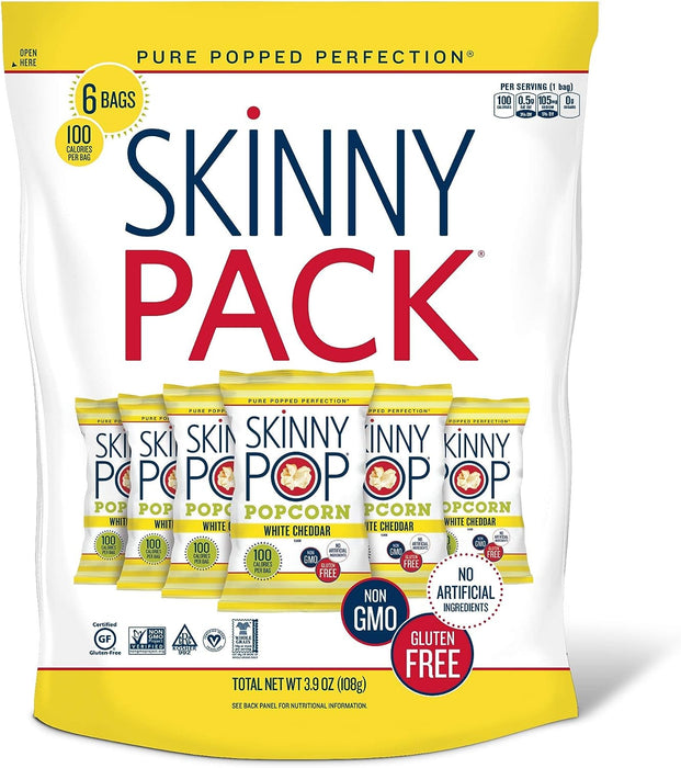 Skinny Pop - Skinny Pack - White Cheddar, 6x18 g