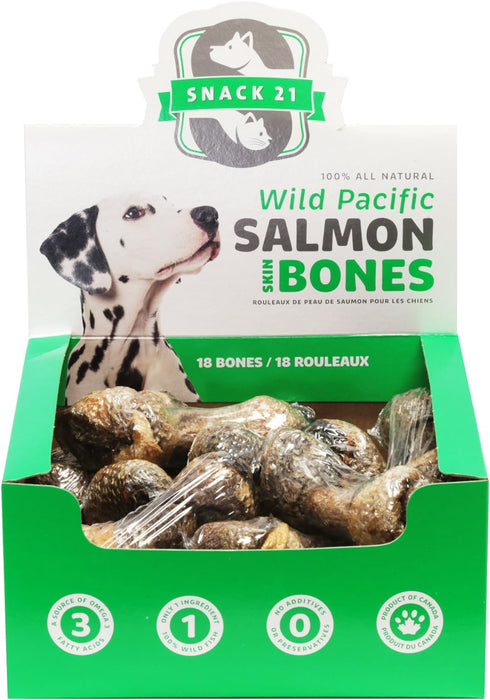 SNACK 21 - Salmon Skin Bones Dog Treat, Each