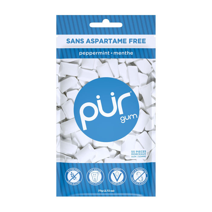 Pur Gum - Peppermint Gum, 80 g