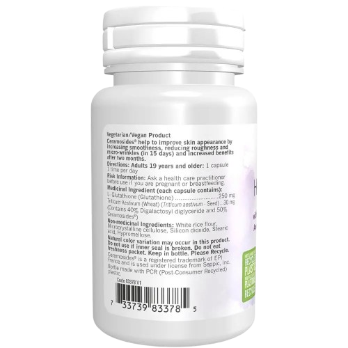 NOW - Healthy Skin with Ceromosides & Glutathione, 30 Capsules