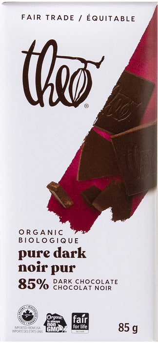 Theo - Dark Chocolate 85%, 85 g