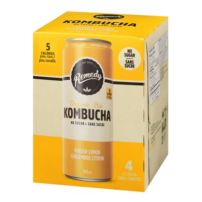 Remedy Drinks - Ginger Beer Kombucha, 4x335 mL