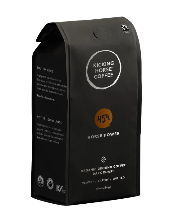Kicking Horse Coffee - 454 Horse Power - Dark Ground Coffee, 284 g