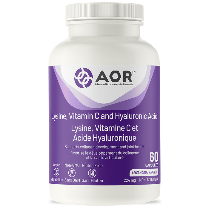 AOR - Lysine, Vit C, Hyaluronic Acid, 60 Caps