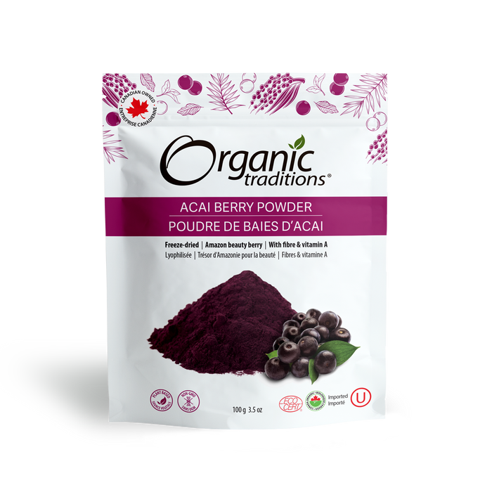 Organic Traditions - Freeze Dried Acai Berry Powder, 100g