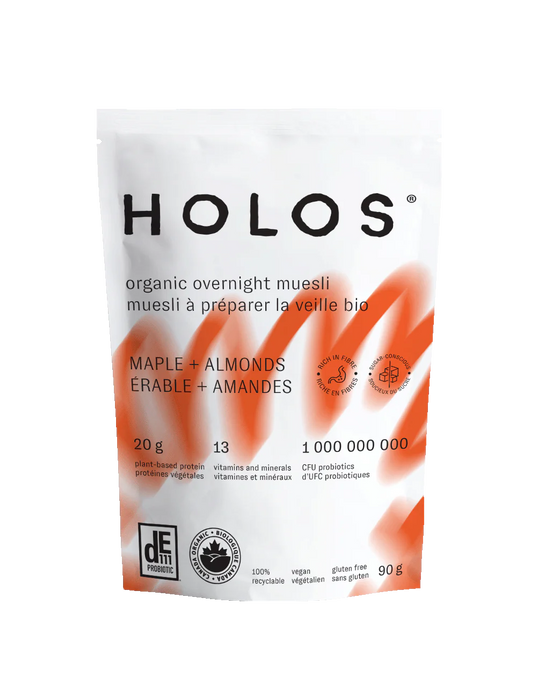 HOLOS Foods Inc - Overnight Muesli - Maple + Almonds, 90 g