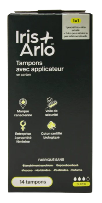 Iris + Arlo - Applicator Tampons - Super, 14 Count