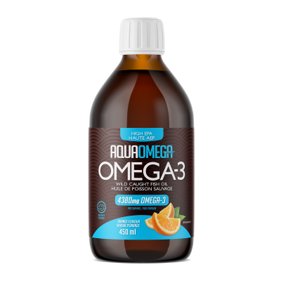 AquaOmega - High EPA Omega-3, Orange Flavour, 450ml