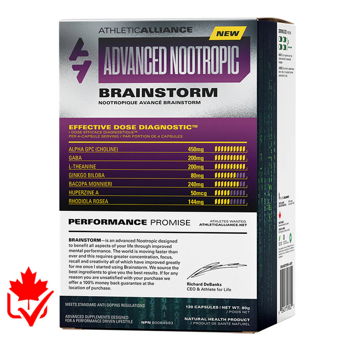 Athletic Alliance - Brainstorm - Advanced Nootropic, 120 Caps