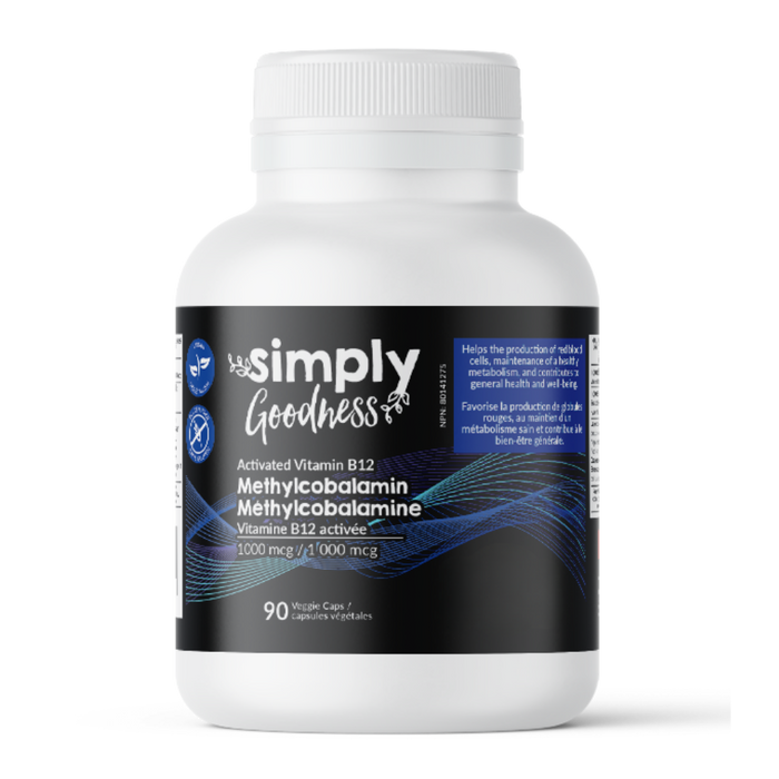 Simply Goodness - Activated Vitamin B12, 90 Vcaps