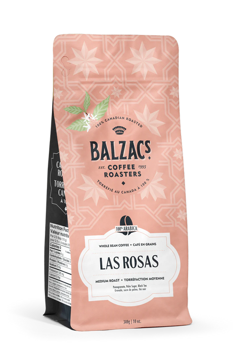 Balzac's - Las Rosas Blend Whole Coffee Beans, 340 g