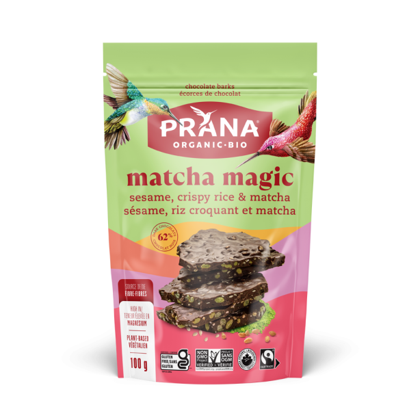 Prana - Matcha Magic 62% Dark Chocolate Bark, 100 g