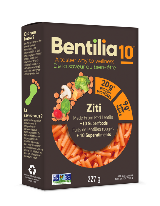 Bentilia - Red Lentil & Superfoods Ziti, 227 g