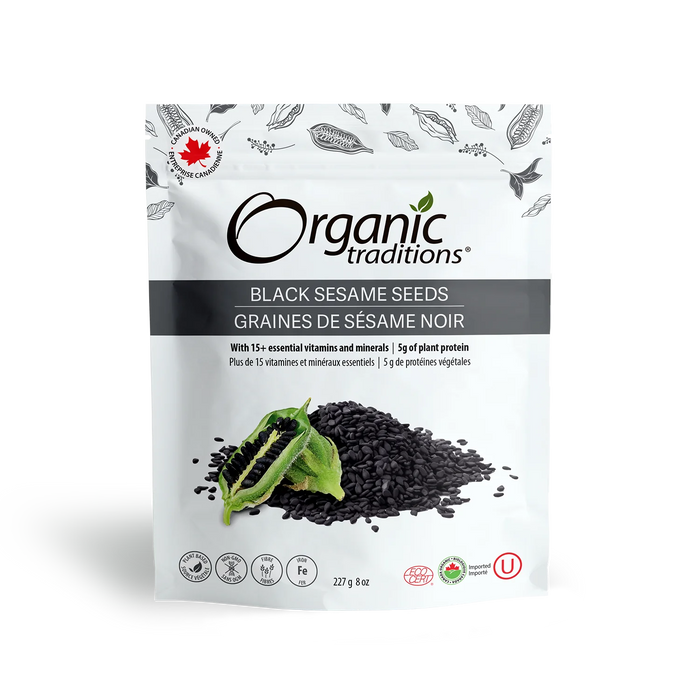 Organic Traditions - Black Sesame Seeds, 454 g